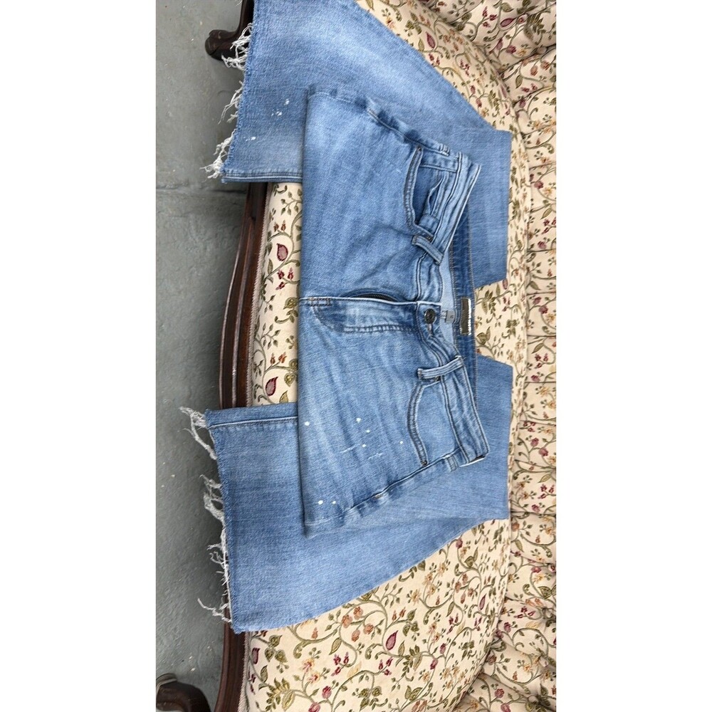 KUT from the Kloth Raw Hem Paint Splatter Jeans